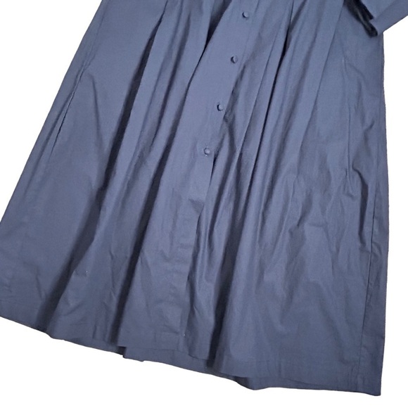 Chepè Navy Blue Cotton Button Down Lagenlook Maxi Dress - Picture 6 of 15